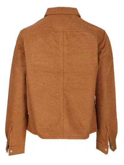 Rick Owens Drkshdw Concordians Cropped Outershirt In Brown
