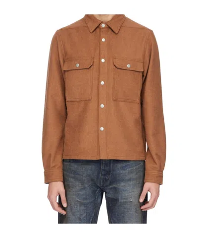 Rick Owens Drkshdw Concordians Cropped Outershirt In Brown
