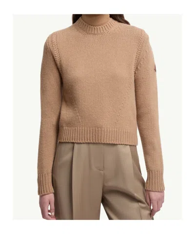 Moncler Womens Wool Sweater In Brown