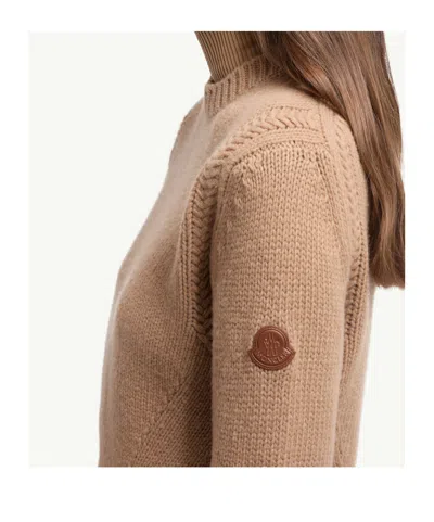 Moncler Womens Wool Sweater In Brown