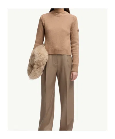 Moncler Womens Wool Sweater In Brown