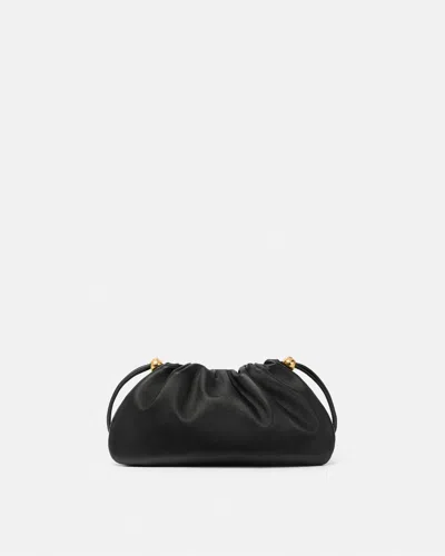 Versace Mini Tag Shoulder Bag In Black