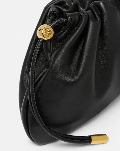 Versace Mini Tag Shoulder Bag In Black