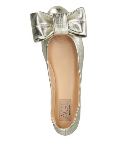Agl Attilio Giusti Leombruni Bow-embellished Ballet Flats In White