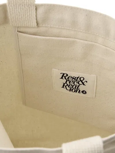 Rest&recreation Logo-print Cotton Tote Bag In Neutral