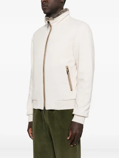 Moorer Long-sleeved Stand-up Collar Jacket In Neutral