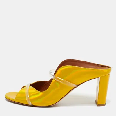 Pre-owned Malone Souliers Iridescent Leather And Pvc Norah Slide Sandals Size 43 In Multi