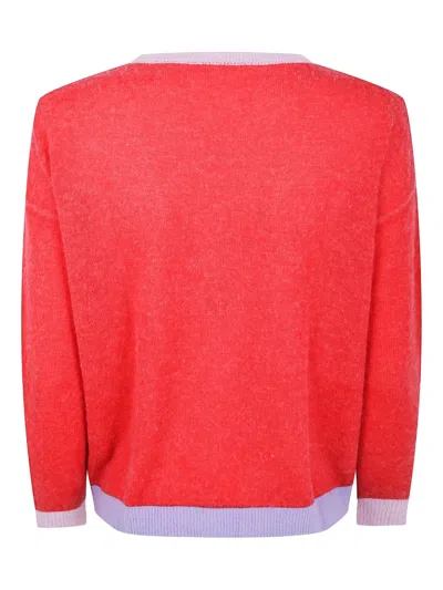 In Bed With You Contrast-panel Cardigan In Pink