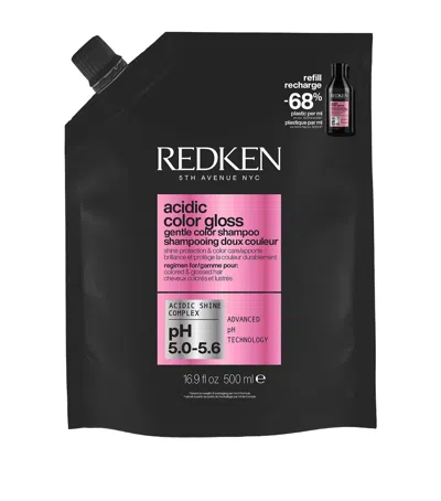 Redken Acidic Color Gloss Shampoo Refill Pouch 500ml In Black
