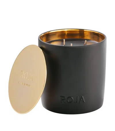 Roja Amber Aoud 2-wick Candle In Black