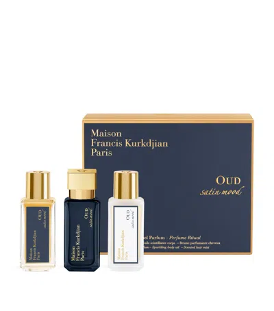 Maison Francis Kurkdjian 3-pc. Oud Satin Mood Eau De Parfum Ritual Gift Set In Transparent