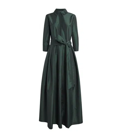 Simkhai Julip Belted Gown In Cypress In Green
