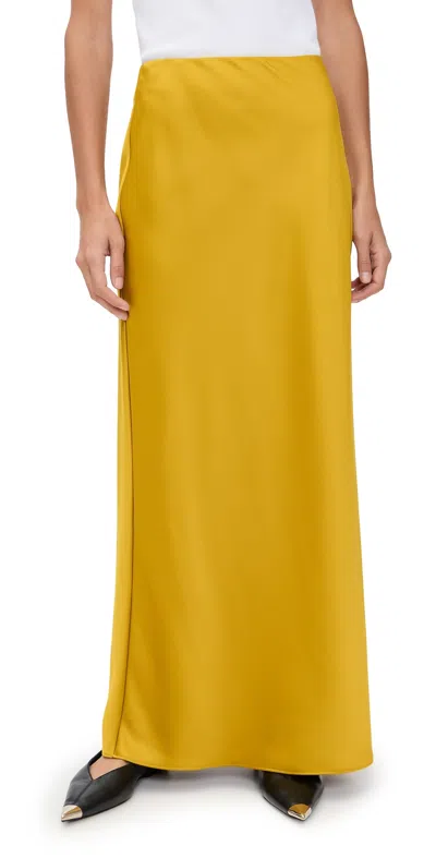 Aligne Harris Satin Skirt Hot Mustard In Yellow