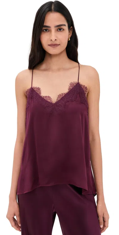 Cami Nyc Racer Charmeuse Camisole Blackberry In Purple