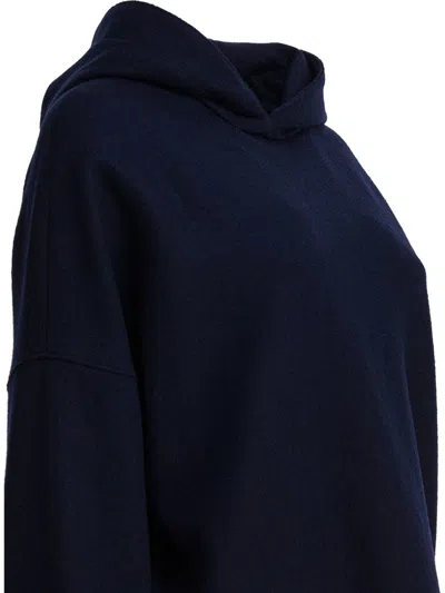Circolo 1901 Hooded Wool Sweater In Blue