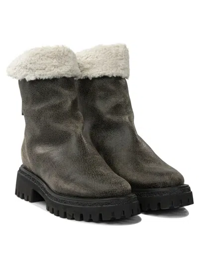 Halmanera Ankle Boots Brown In Black