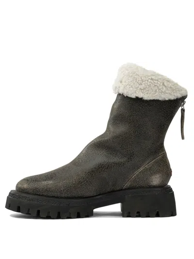 Halmanera Ankle Boots Brown In Black