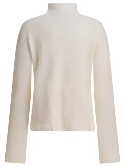Max Mara Mock Neck Long Sleeve Knit Sweater In Neutral