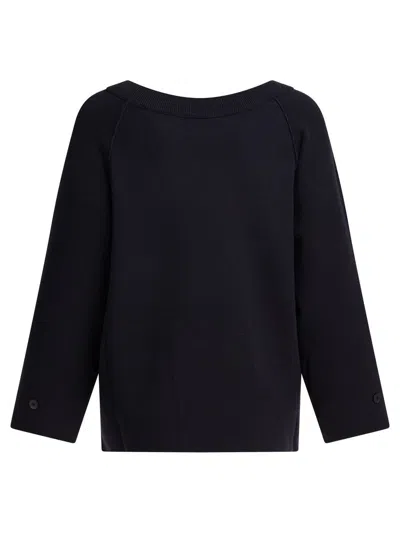 Max Mara Oversized Jumper In Wool And Viscose Yarn In Black
