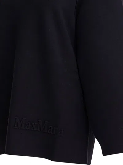 Max Mara Oversized Jumper In Wool And Viscose Yarn In Black
