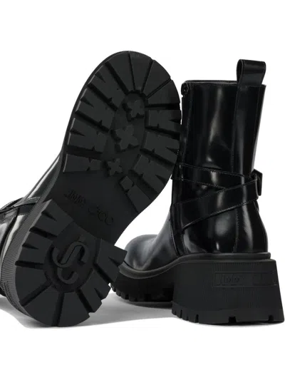 Jimmy Choo Women Patent-leather Conny Ankle Boots In Black