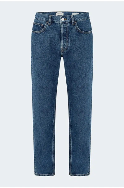 Frame Mellow Mid Rise Ankle Length Jeans In Elixir Raw After In Blue