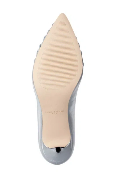 Marc Fisher Ltd Paria Pointed Toe Kitten Heel Pump In Silver