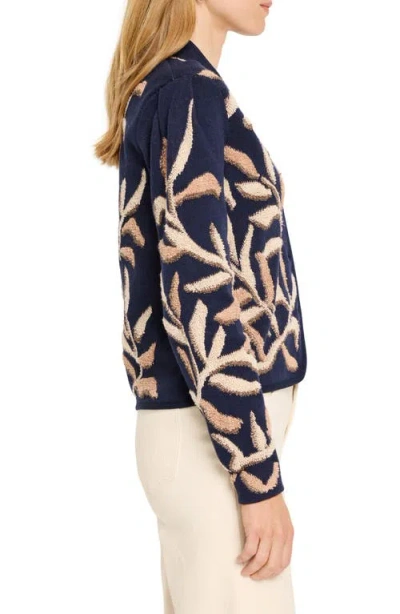 Nic + Zoe Nic+zoe Midnight Fern Tufted Knit Jacket In Multi