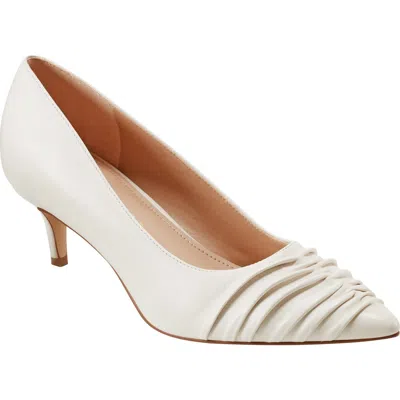 Marc Fisher Ltd Paria Pointed Toe Kitten Heel Pump In White