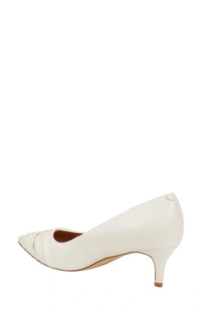 Marc Fisher Ltd Paria Pointed Toe Kitten Heel Pump In White