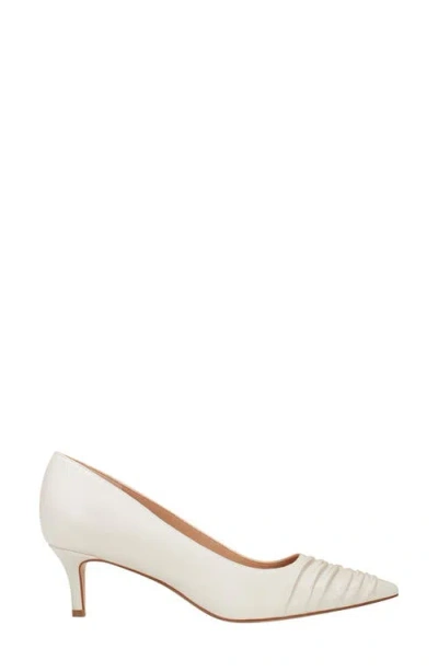 Marc Fisher Ltd Paria Pointed Toe Kitten Heel Pump In White