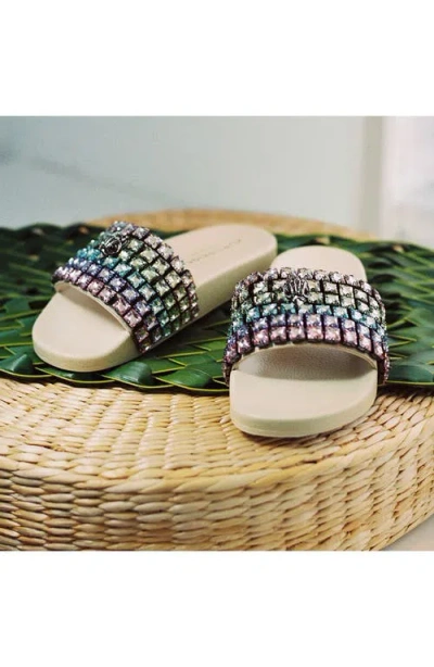 Kurt Geiger London Meena Eagle Slide Sandal In White