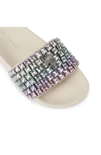 Kurt Geiger London Meena Eagle Slide Sandal In White