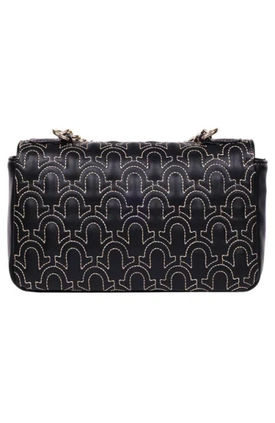 True Religion Horseshoe Quilted Flap Shoulder Bag In Black