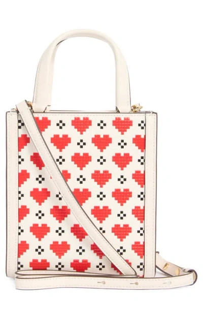 Kate Spade New York Manhattan Pixel Hearts Mini Tote In Neutral