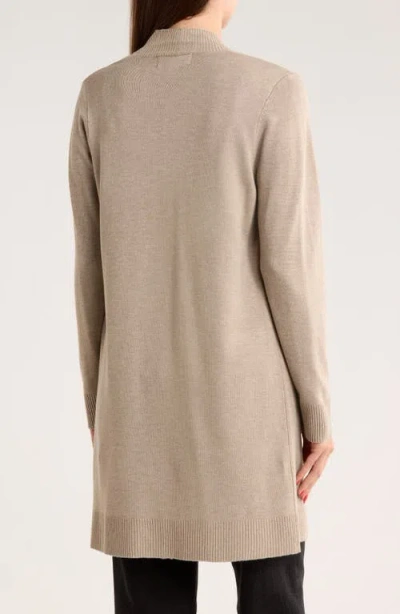 By Design Hudson Mid Thigh Lightweight Cardigan In Brown
