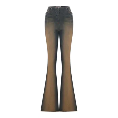 Pcfg Cotton Coated Flare Pant In Neutral