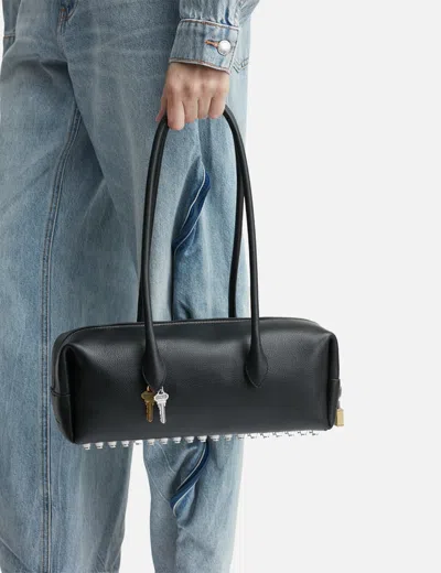 Alexander Wang Medium Roux Key-charm Shoulder Bag In Black
