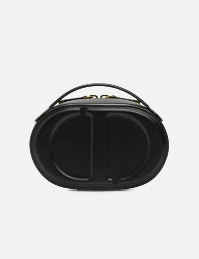 Dior Cd Signature Oval Camera Bag In Black