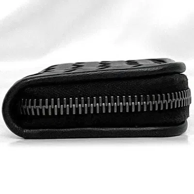 Pre-owned Bottega Veneta Black Leather Coin Purse/coin Case ()