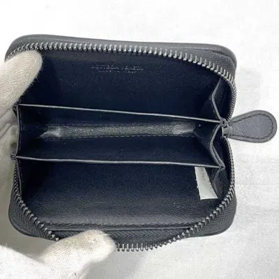 Pre-owned Bottega Veneta Black Leather Coin Purse/coin Case ()