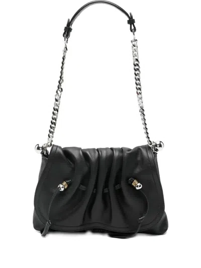 Isabel Marant Bolton Pouch Leather Shoulder Bags In Black