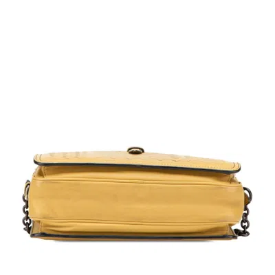 Pre-owned Bottega Veneta Intrecciato Yellow Leather Shoulder Bag ()