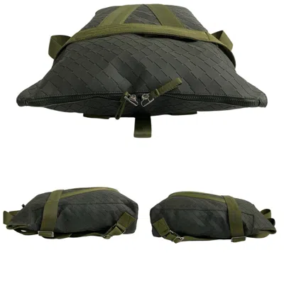 Pre-owned Bottega Veneta Khaki Nylon Rubber Backpack ()