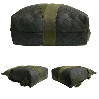Pre-owned Bottega Veneta Khaki Nylon Rubber Backpack ()