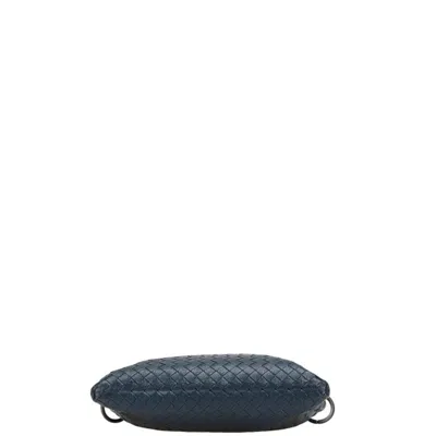 Pre-owned Bottega Veneta Navy Black Leather Shoulder Bag ()