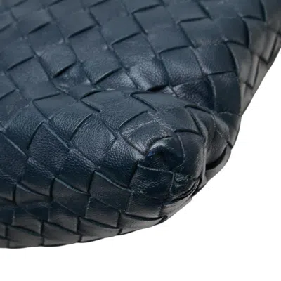 Pre-owned Bottega Veneta Navy Black Leather Shoulder Bag ()