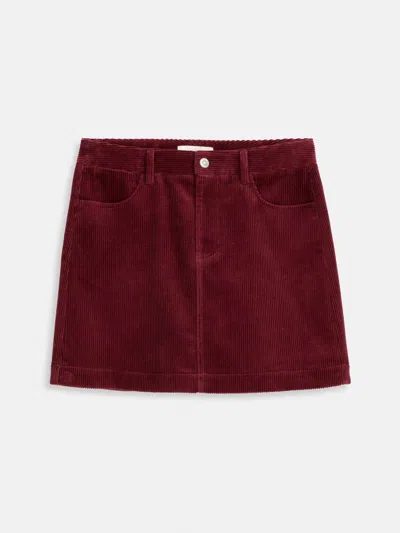 Alex Mill Camden Skirt In Corduroy In Burgundy