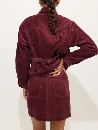 Alex Mill Camden Skirt In Corduroy In Burgundy