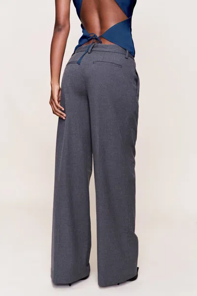Danielle Guizio Ny Regine Cowl Neck Top In Blue
